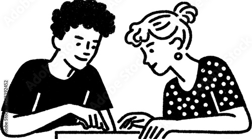 Friends crafting together: joyful handmade art creativity scene