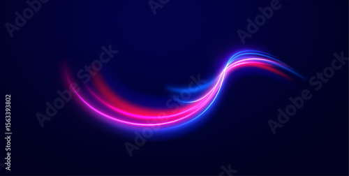 PNG glowing neon light trails fast moving vibrant colours wave dynamic modernity design speed energy bright abstract background pattern texture motion wallpaper blue pink purple

