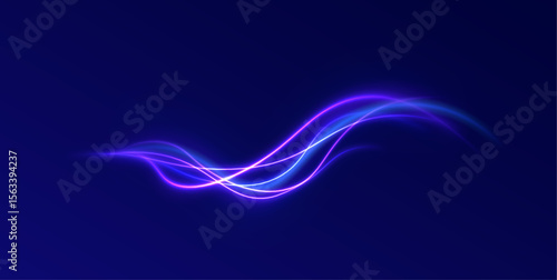 PNG modernity glowing neon light fast moving vibrant wave abstract background dynamic energy colourful pattern design motion speed curving twisting line blue pink purple wallpaper power

