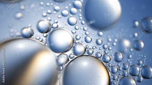 Wallpaper Mural Abstract liquid texture with bubbles Torontodigital.ca