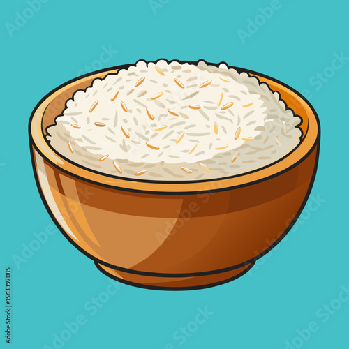 bowl of rice with chopsticks