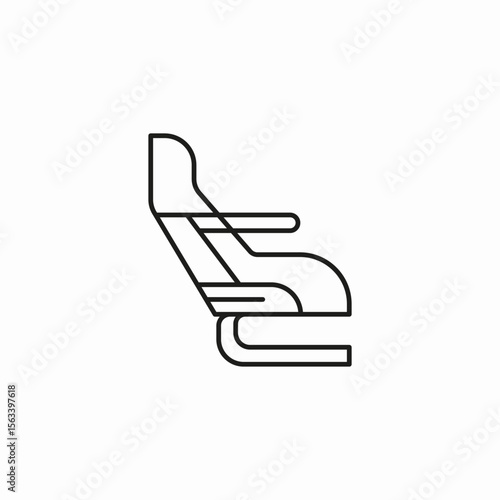 airplane seat chair icon sign vector