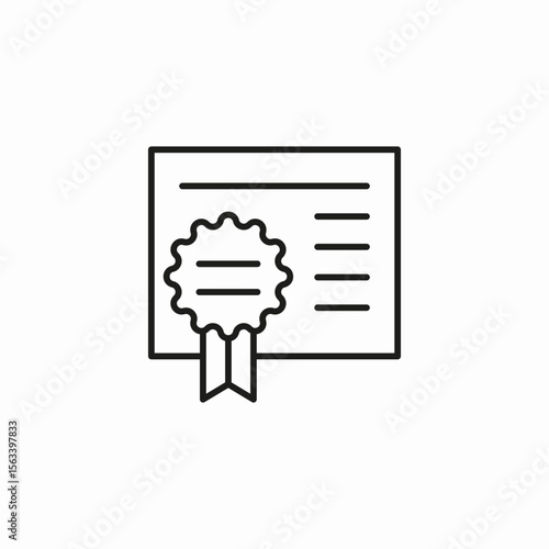 award certificate document icon sign vector