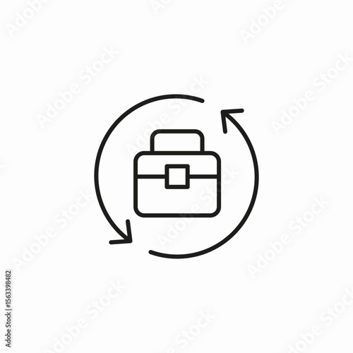 business cycle refresh icon sign vector