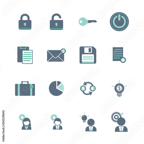 Digital Interface Icons: A curated collection of digital interface icons, encompassing a broad spectrum of essential design elements for any interface.