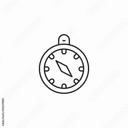 magnetic compass navigation icon sign vector