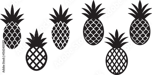 black and white pineapple