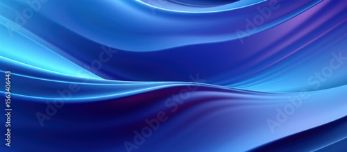 Abstract blue background with flowing, soft waves and a smooth, silken texture perfect for digital art or wallpaper design