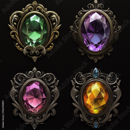 Graphic element isolation background for your design asset, game asset, video game, mobile game, web asset Illustration
