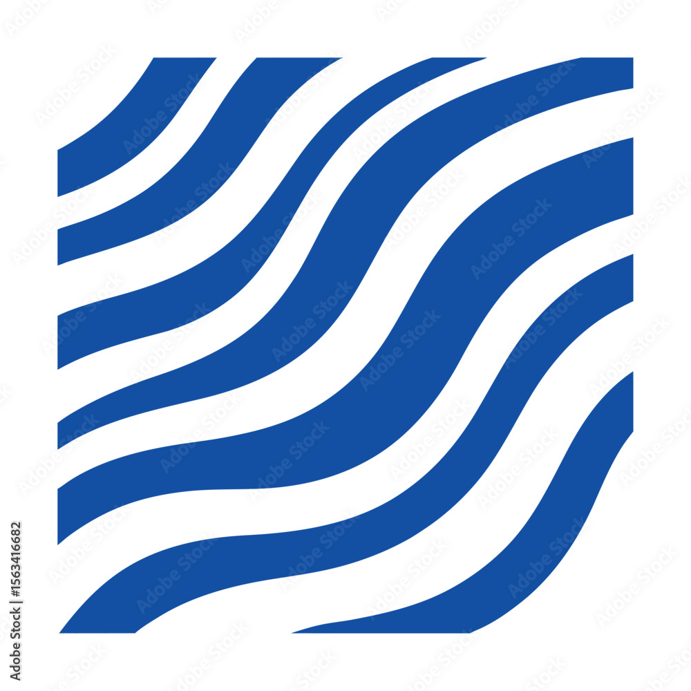 Obraz premium Abstract Wavy Lines in Blue Tones for Modern Backgrounds and Designs