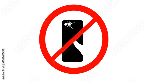 no selfies sign, black isolated silhouette