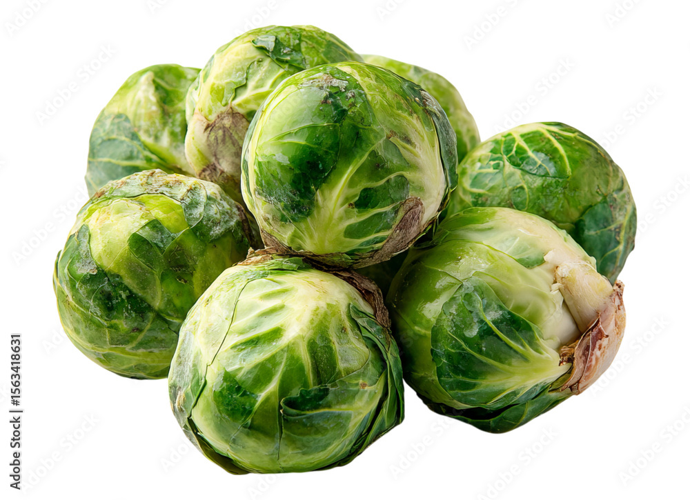 Fototapeta premium Brussels Sprouts Nestled