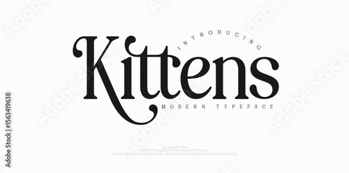 Elegant alphabet letters font logo. Typography luxury classic lettering serif fonts decorative wedding vintage retro logos, design for fashion,beauty shop and brand . vector illustration
