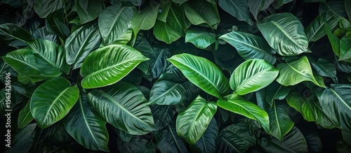 Wallpaper Mural Fresh green plant foliage thrives in the morning garden, showcasing nature's vibrant growth Torontodigital.ca