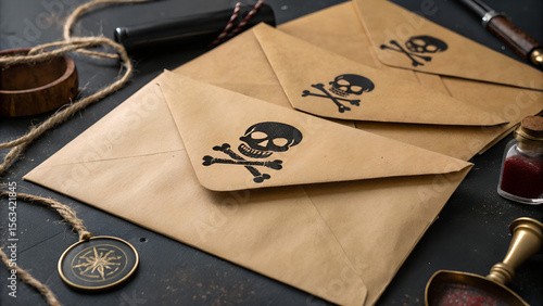 Pirate Skull Letter Design