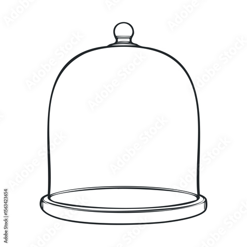 Glass display dome on base for collectibles