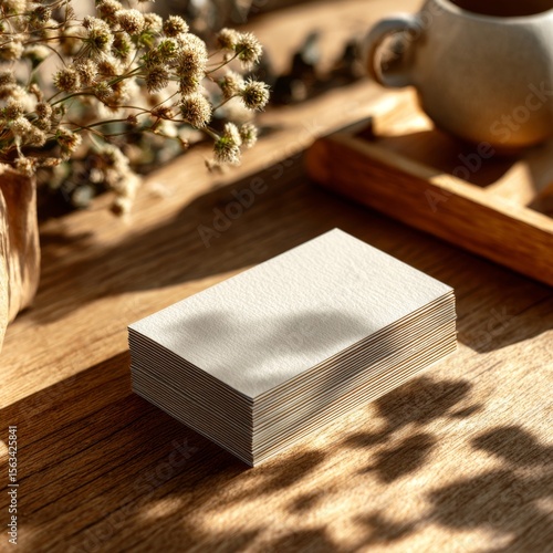 business branding cards template mockup with shadows. white business card mockup