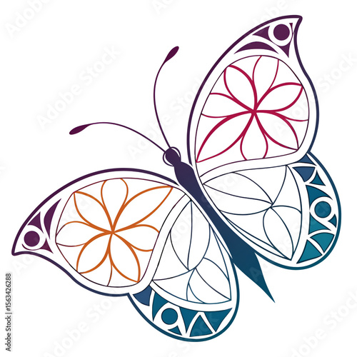 butterfly on a blue background