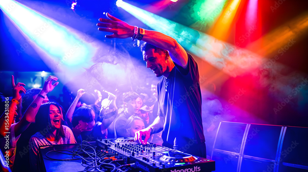 Obraz premium Dynamic DJ Live Performance