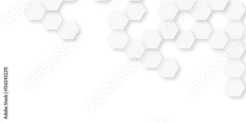 Minimal white honeycomb hex pattern PNG for clean tech design background.