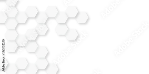 White honeycomb hexagon structure background png with modern clean style.