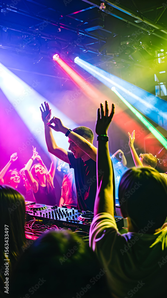 Obraz premium Dynamic DJ Live Performance