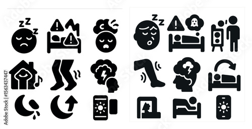 The first image depicts a person sleeping with a frowning face, while the second image shows a person sleeping with a smiling face. The first image conveys a sense of sadness or frustration