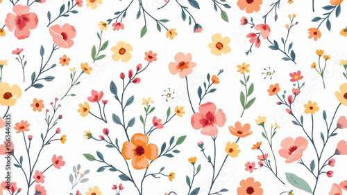 seamless pattern with flowers