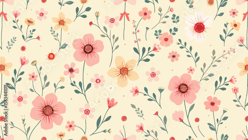 Chamomile Rose Petunia wildflowers Drawing engraving Vector