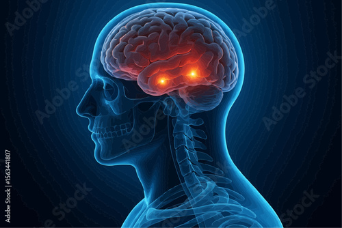 3d rendered illustration of a brain