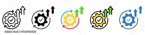 Continuous Improvement icon multiple style 