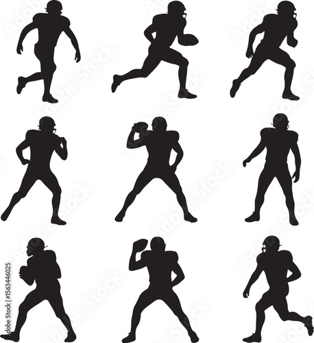 American Football Player Silhouette Bundle – SVG PNG for Cricut

Football Action Silhouettes – Tackle, Throw, Catch Vector Set

Helmet & Touchdown Silhouettes – Sports Clipart for DIY Projects

Americ