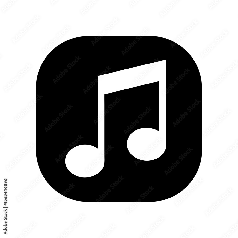 Music App Icon Vector Flat Clean Look Music App Icon Vector Flat Clean Look