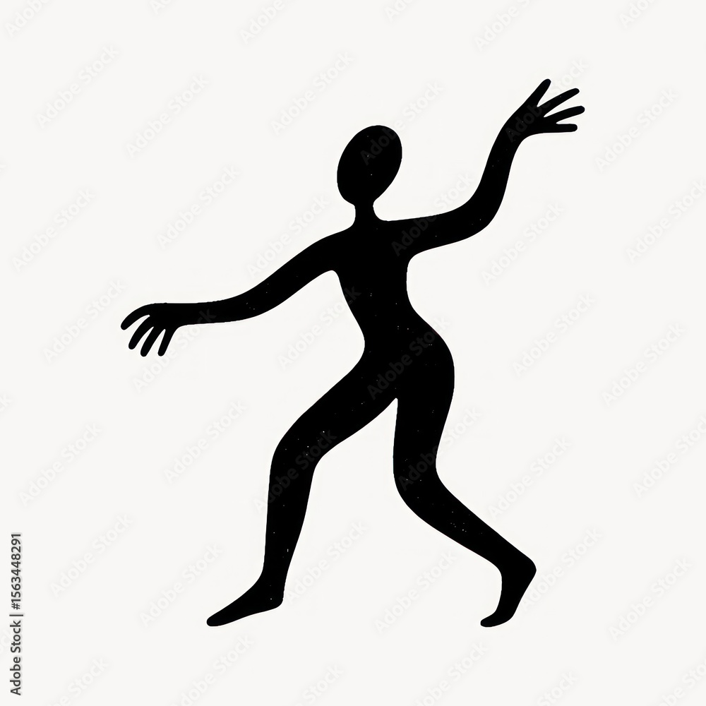Abstract dancing silhouette figure Abstract dancing silhouette figure