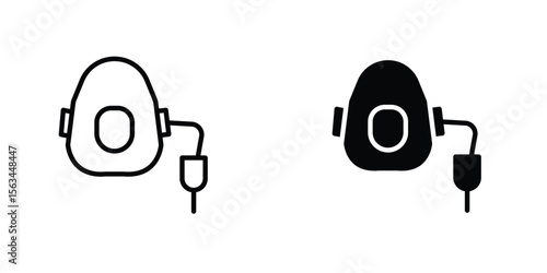 Anesthesia icon symbol logo graphic design element. EPS10