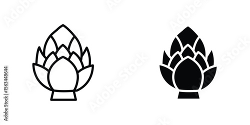 Artichoke icon symbol logo graphic design element. EPS10