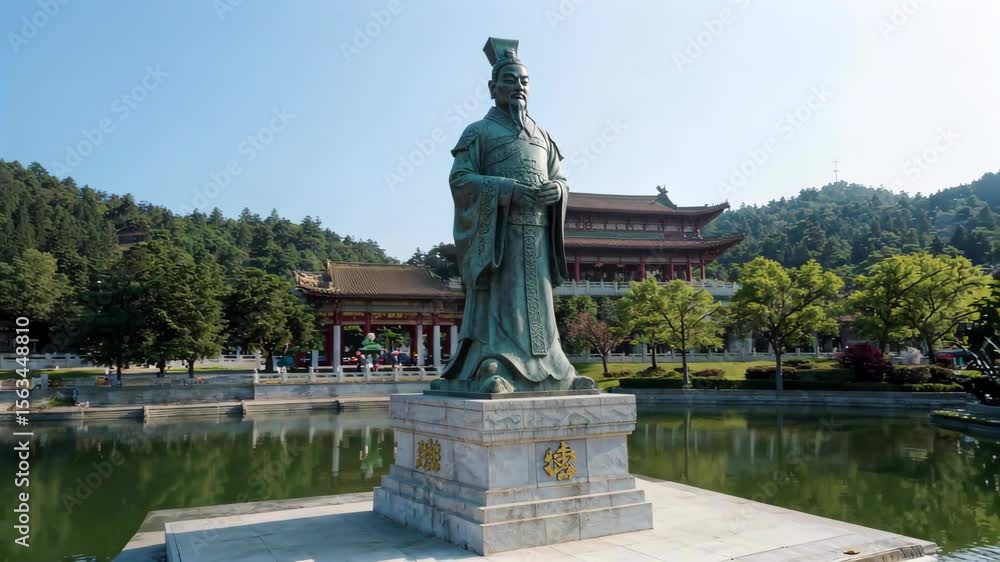 Ancient figures and statues and ancient architectural landscapes in scenic spots Statues and gardens of Confucius Ancient figures and statues and ancient architectural landscapes in scenic spots Statues and gardens of Confucius