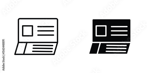 Bankbook icon symbol logo graphic design element. EPS10