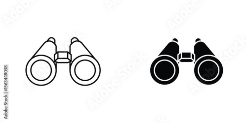 Binoculars icon symbol logo graphic design element. EPS10