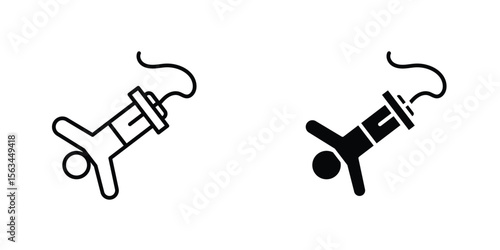 Bungee jumping icon symbol logo graphic design element. EPS10