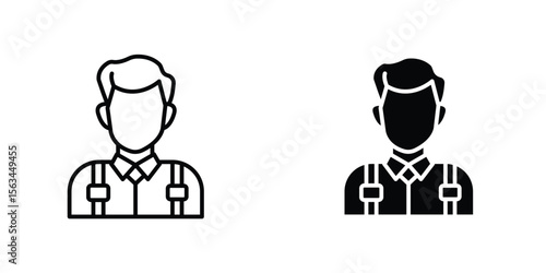 Businessman icon symbol logo graphic design element. EPS10
