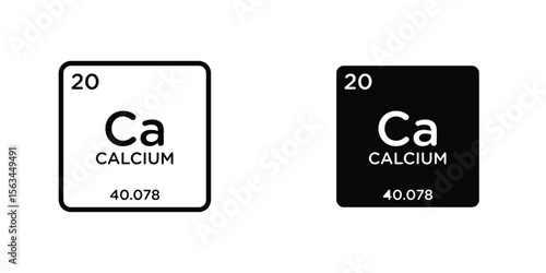 Calcium icon symbol logo graphic design element. EPS10