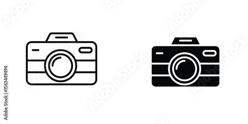 Camera icon symbol logo graphic design element. EPS10