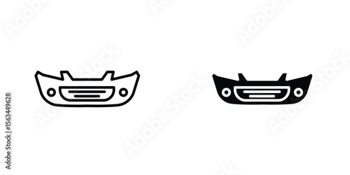 Car bumper icon symbol logo graphic design element. EPS10