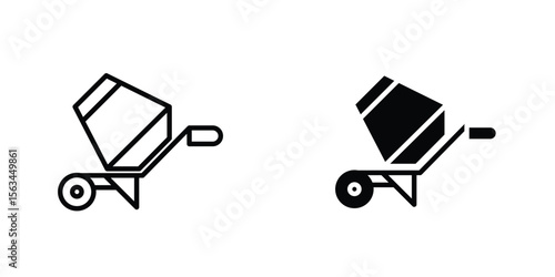 Cement mixer icon symbol logo graphic design element. EPS10