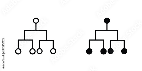 classification icon symbol logo graphic design element. EPS10