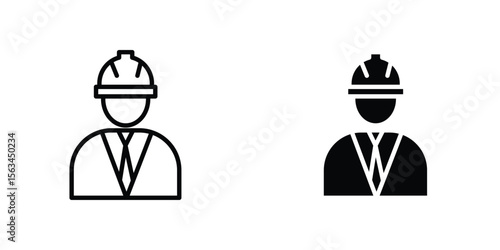 Civil Engineer icon symbol logo graphic design element. EPS10