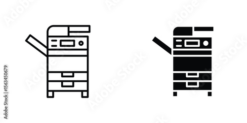 Copier icon symbol logo graphic design element. EPS10