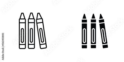 Crayon icon symbol logo graphic design element. EPS10
