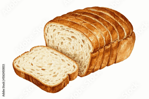 Watercolor Warmth bread isolated vector illustration svg